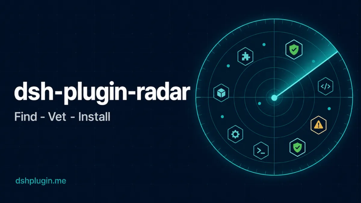 dsh-plugin-radar: find, vet, install